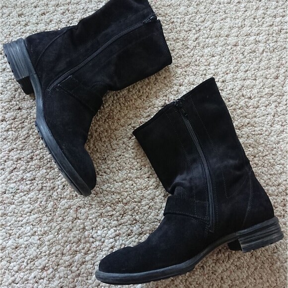 Paul Green 'Suri' Suede Moto Boots size 7.5 - Picture 2 of 12